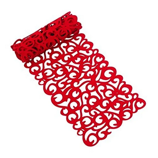 Custom Made Festive Holiday Table Decor Snowflake Felt Christmas Table Runner