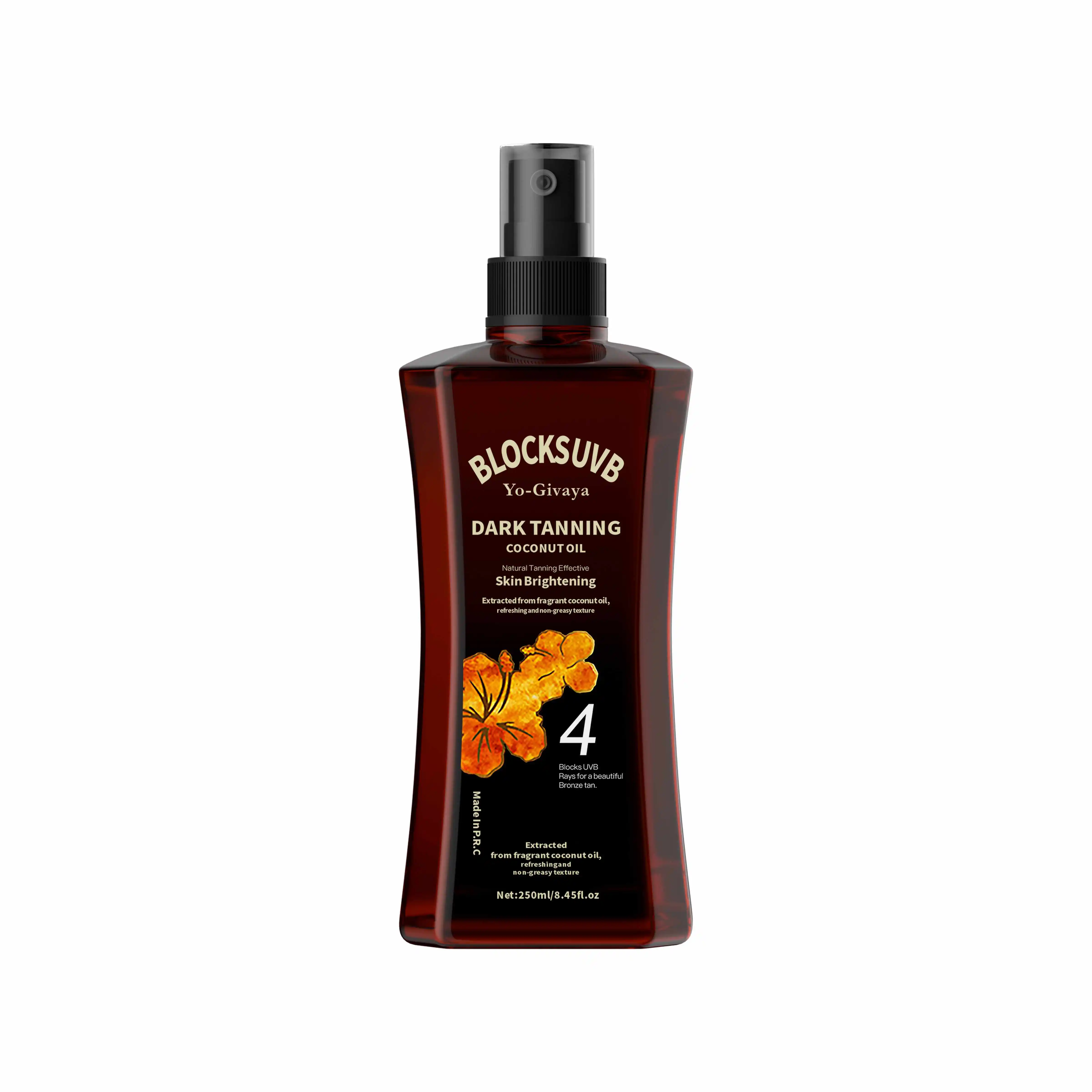 SOLOMUAA Private Label Natural Self Tan Body Oil Instant Tanning Oil Dark Glowing Skin Tanning Oi