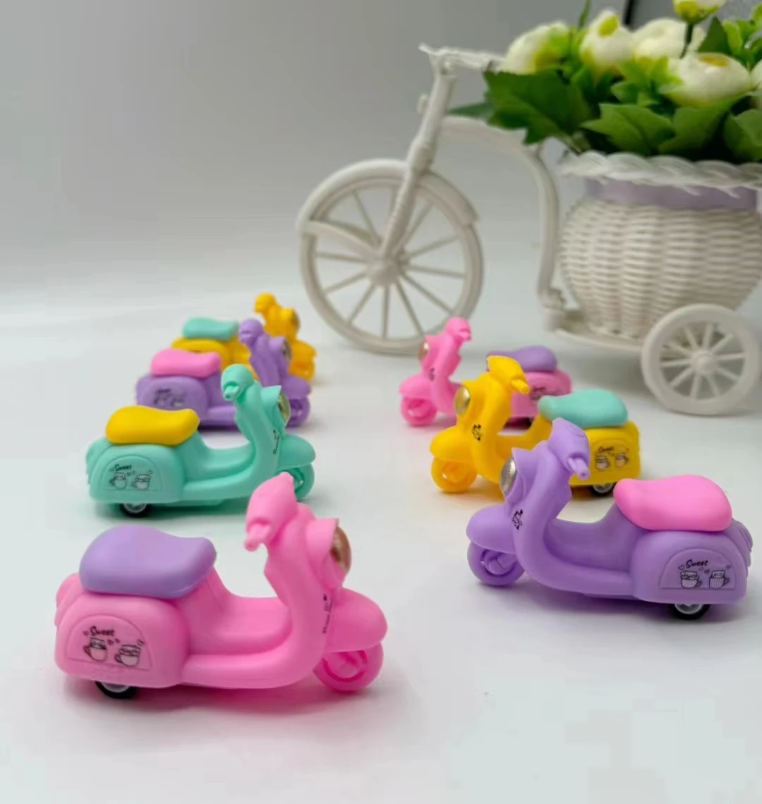 Mini Car Set Pull Back Car Motorcycle Toys Fun Toys Chinese for Kids Display Box Unisex ABS Kawasaki Motorcycle 1:64