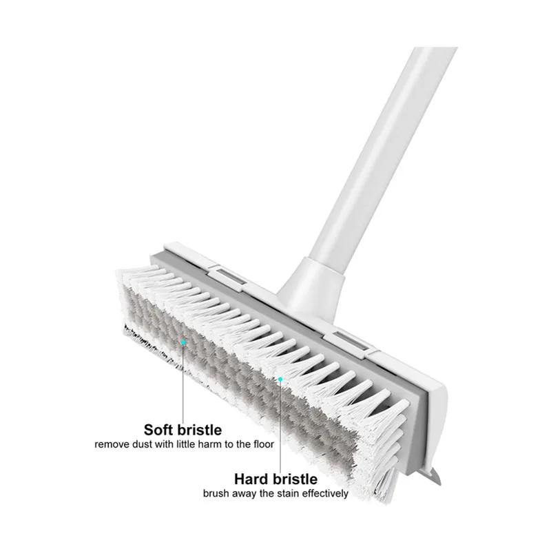 Floor Brush and Dustpan Set for Floor Desk Cleaning Comfort Grip Multi Function Dust Broom Brush for Car with Bamboo Handle