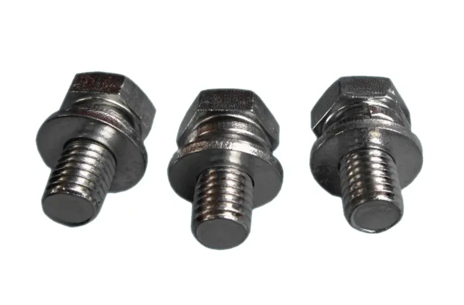 China  Hex bolt and spring washer with plain washer assemblies Zinc Plated  DIN933 M8