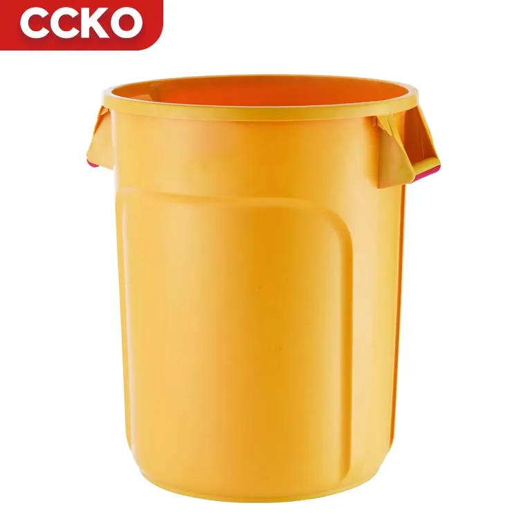 Wholesale Hotel 75L Large Round Storage Bucket Plastic Outdoor Trash Bin Street Dustbin Waste Bins Garbage Can Kitchen Trash Can