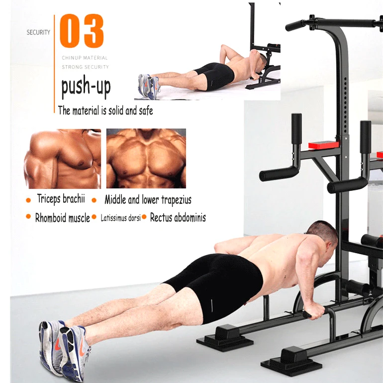 Wholesale multi-functional pull up station home gym equipment power tower dip station with bench