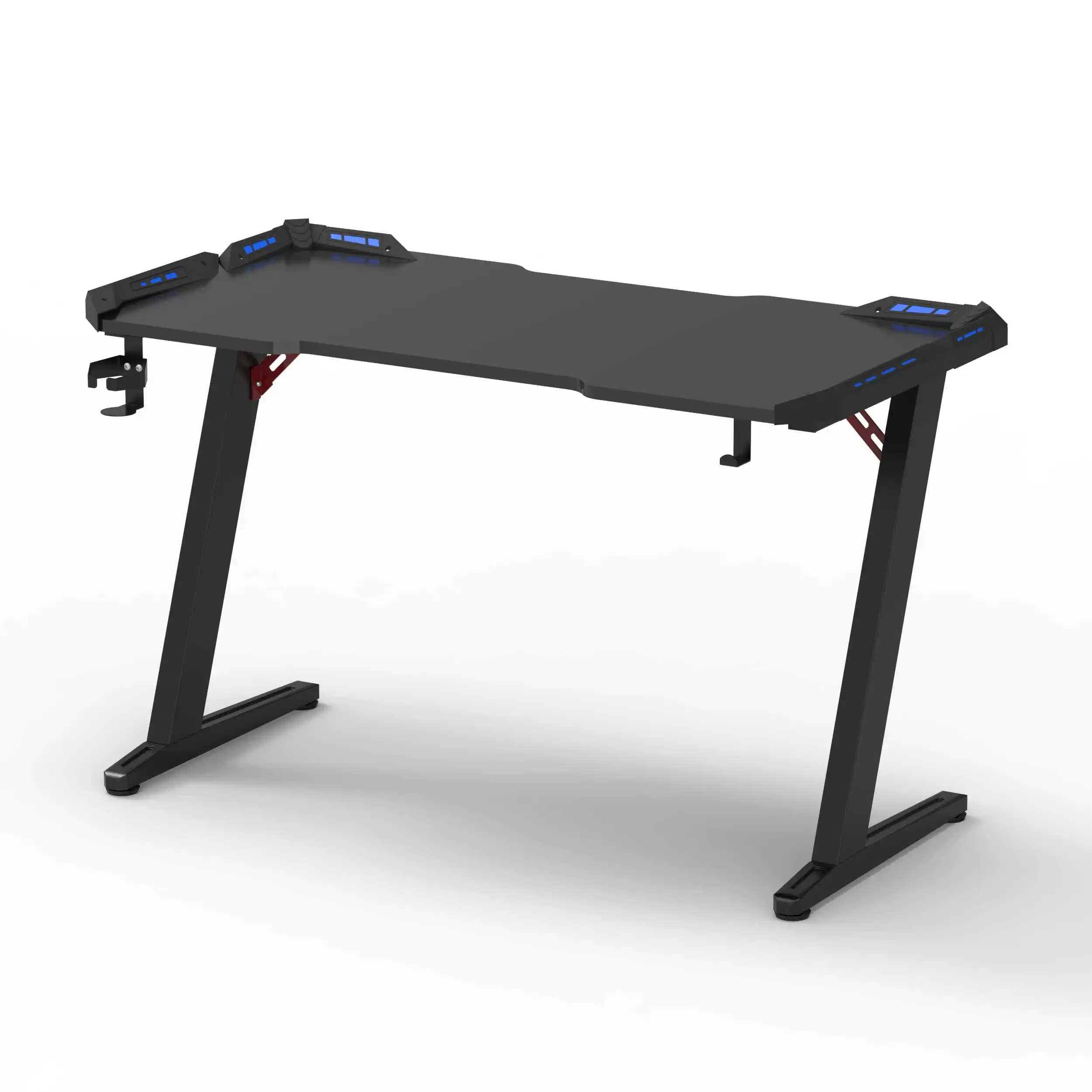 G25 современный электронный спортивный настольный стол с текстурой из углеродного волокна для игры с фиксированной высотой и подсветкой для домашнего офиса