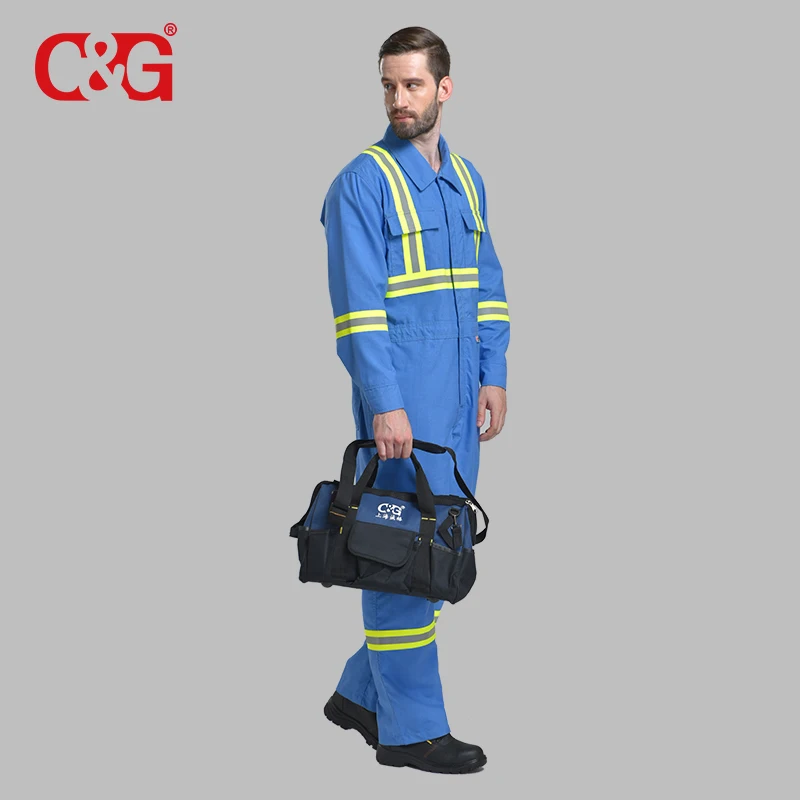 3 years lifespan flame retardant coveralls work overall for men fire protection safety