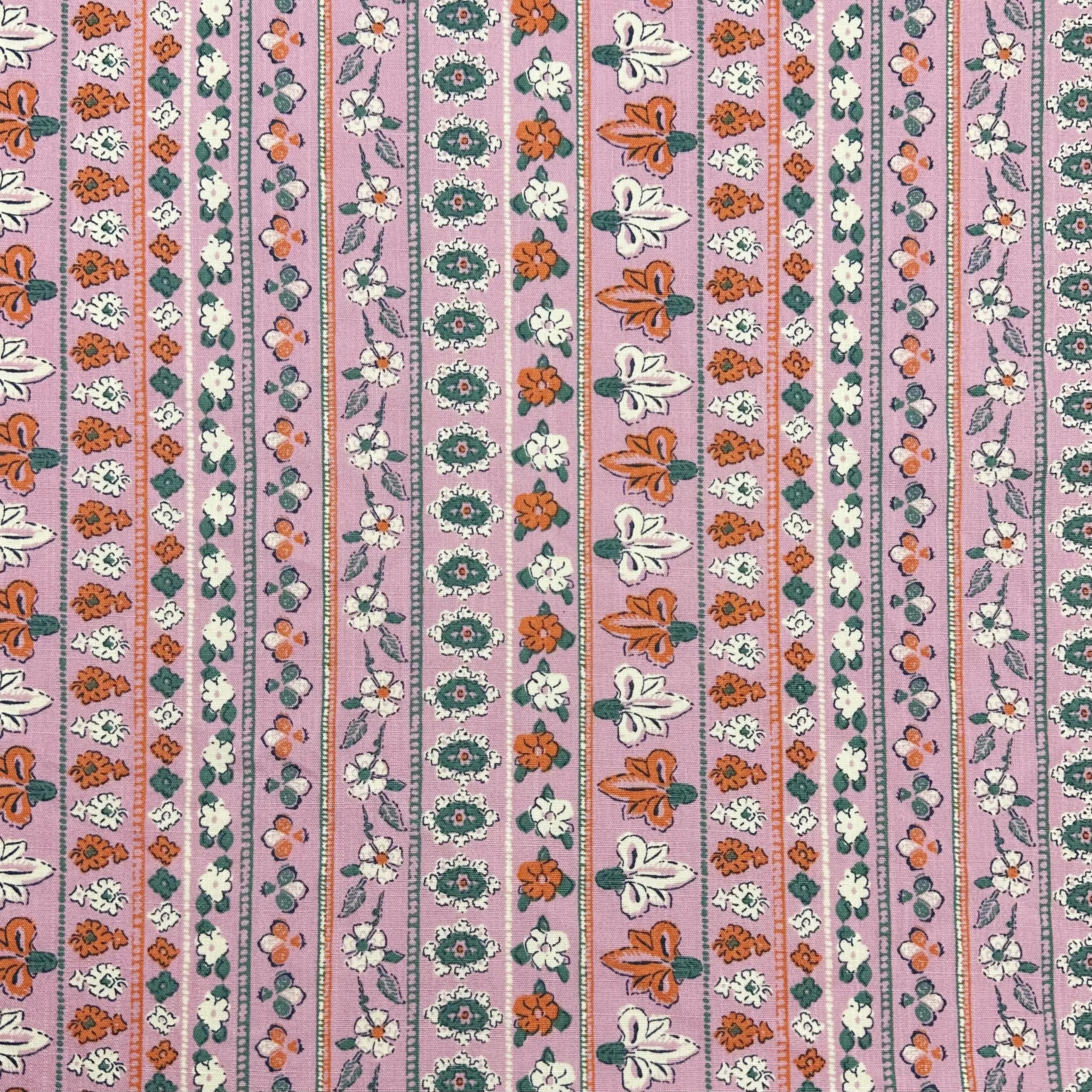 32s*27s 88*57 55%C 45%R Different Types of Striped Florets Cotton Rayon Slub Printed Fabric