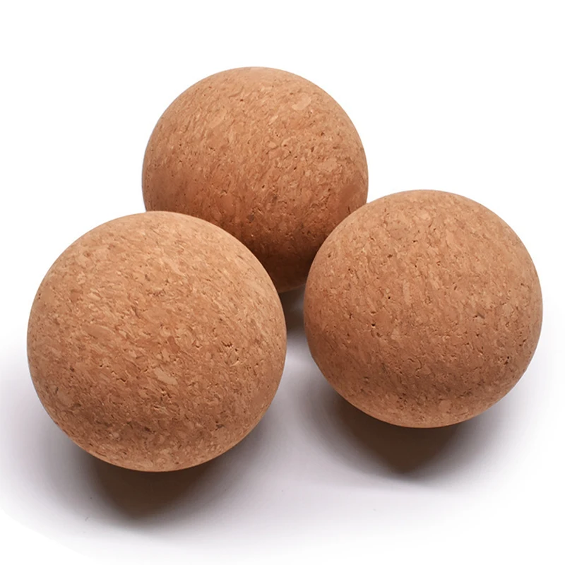 Supro Custom supplier wholesale sports fitness workout high density eco friendly yoga exercise natural wooden cork massage balls