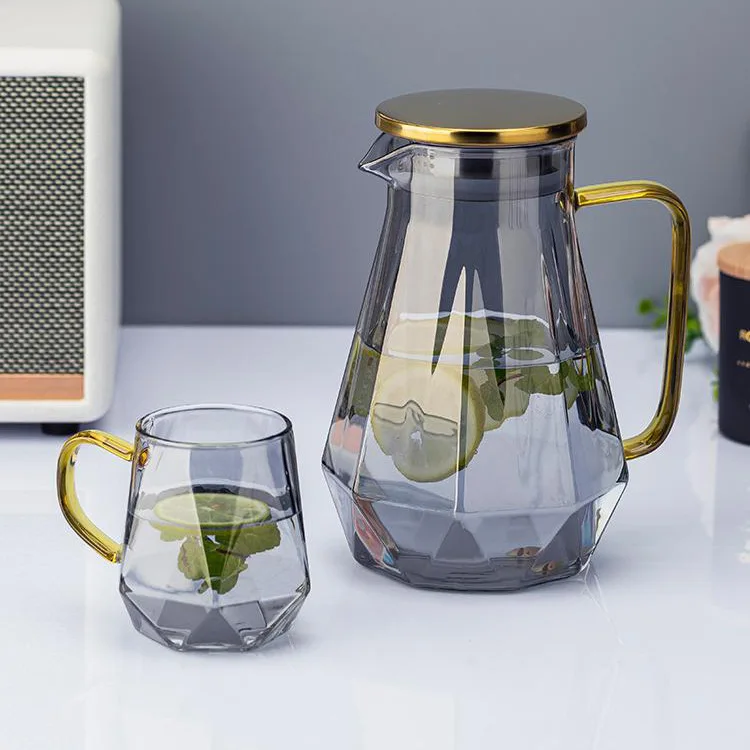 Heat Resistant Borosilicate Juice Glass Water Pitcher Glass Water Jug