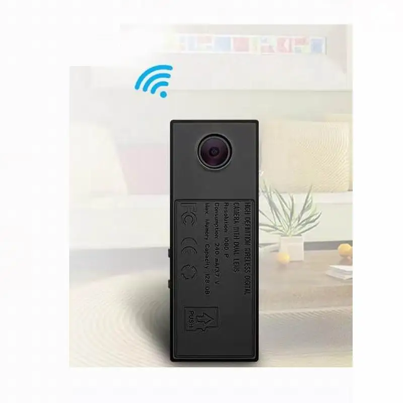 Geniuspy новый дизайн двойной объектив Портативный Wifi Скрытая камера 720P HD P2P беспроводной рекордер безопасности