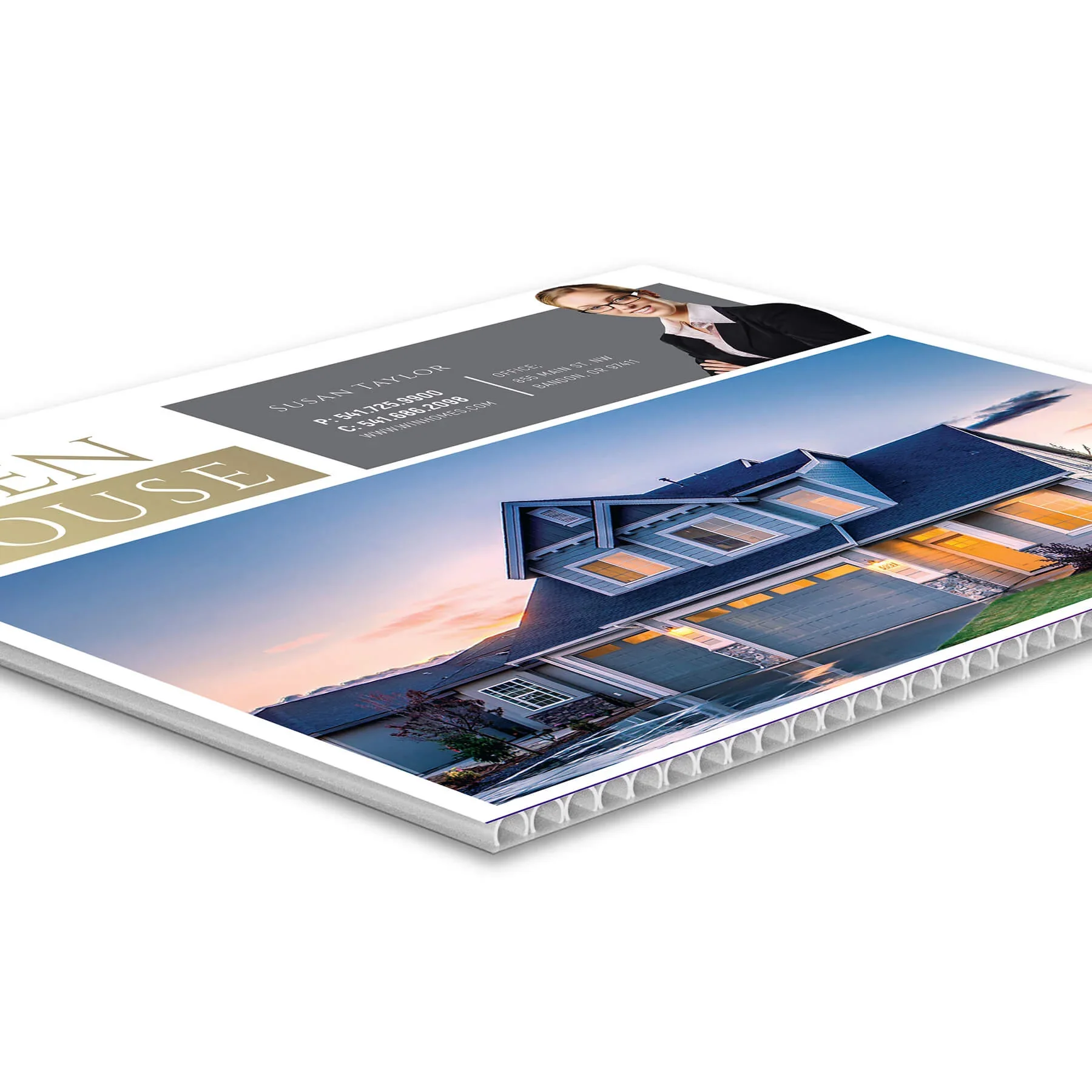 Environmental Polypropylene Plastic Sign Board Fluted Yard  PP  Lawn Sheet for Promotional Party Supplies