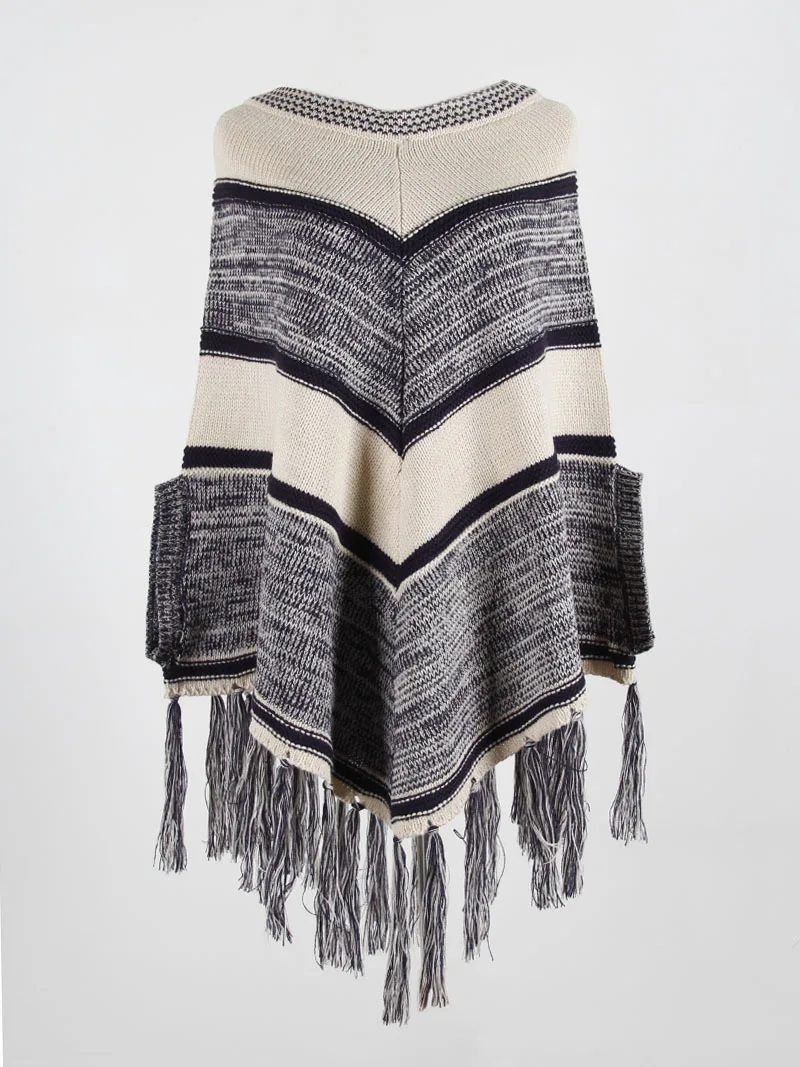 Wholesale 2020 latest fashion acrylic poncho shawl ethnic style ladies cape cardigans outdoor warm women poncho winter