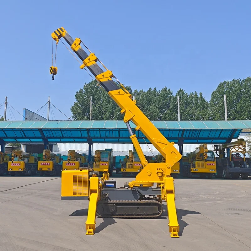LUGONG spider crane 3 ton spider crawler crane 5 ton 8 ton Truck Mounted Spider Crawler Crane for construction use