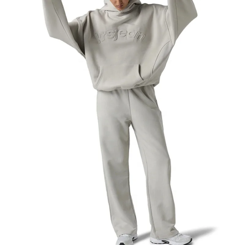 Custom sweatsuits for women sets 2 piece sweatsuit set emboss hoodie set women tracksuits