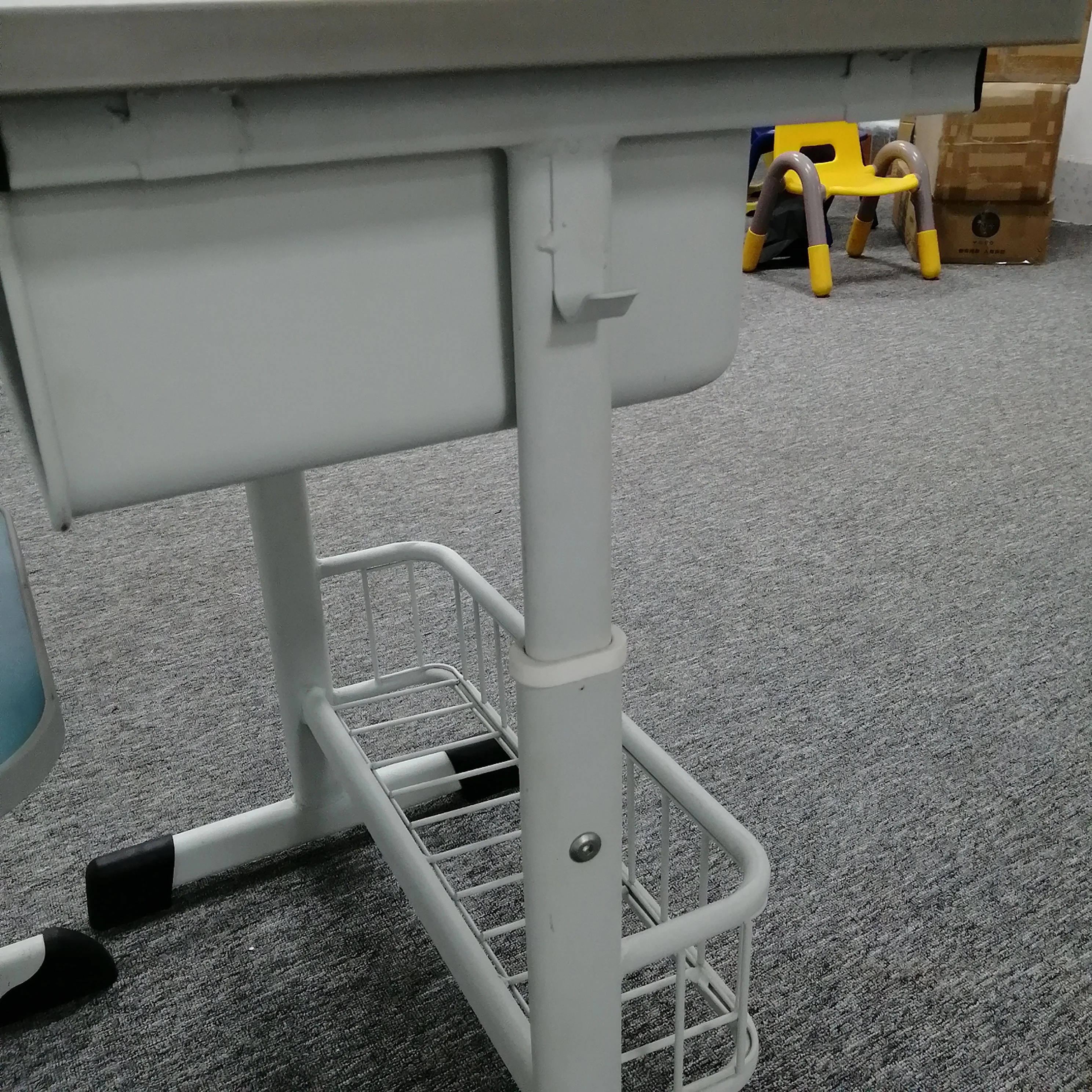 
Popular MDF Education Furniture Design Desk with Shelf and Chair Seating Set Classroom School University Student Adult Metal 