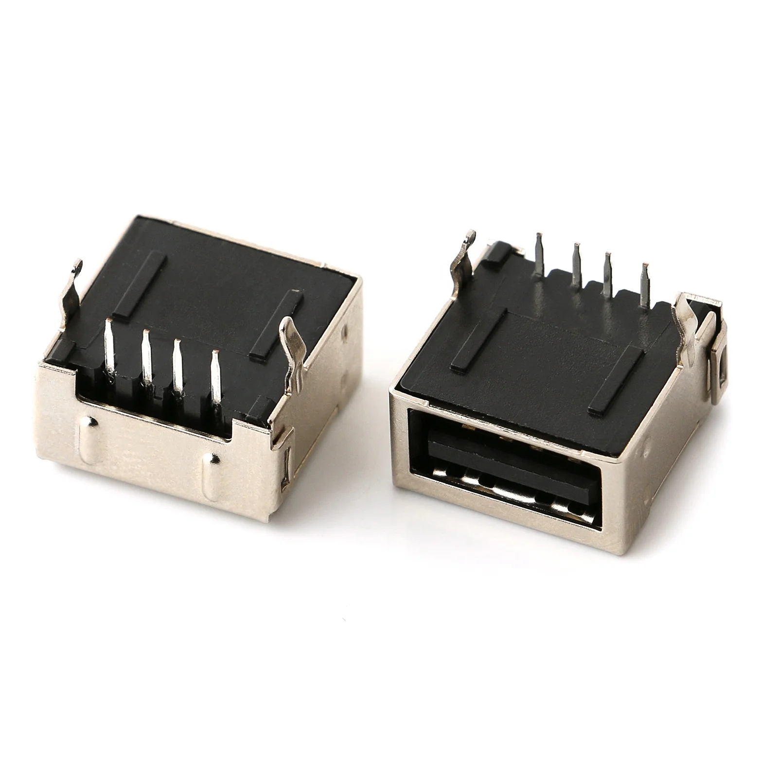 90 degree Usb A Socket Charging Connectors Usb Female Port With Shell