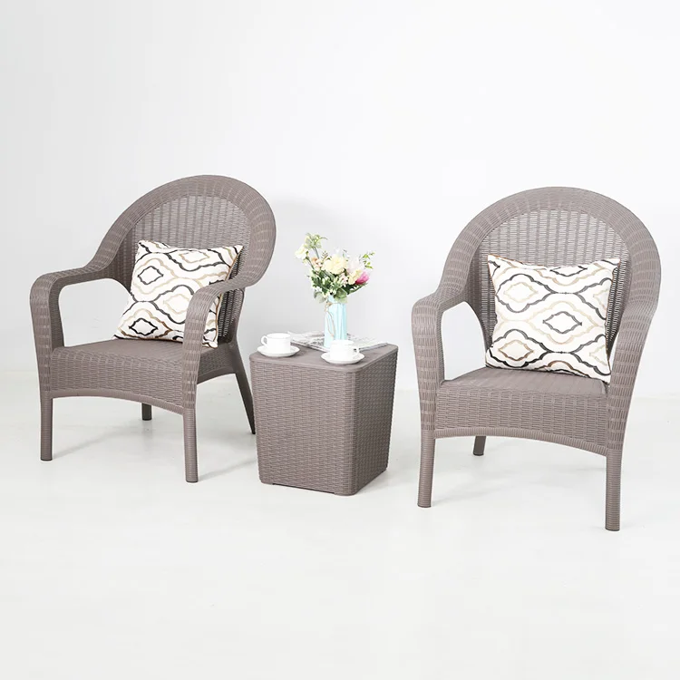 High Quality Outdoor Furniture Waterproof Morden Plastic Garden Chair Set