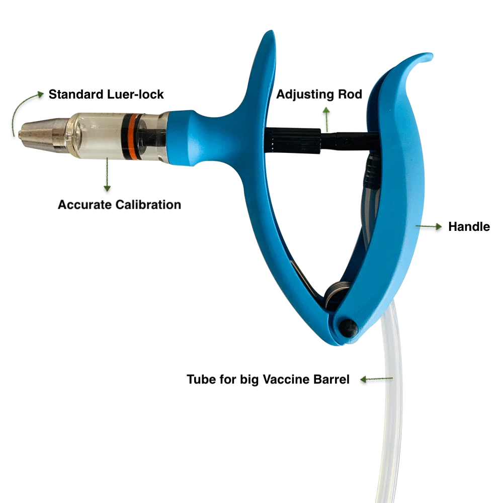 5ml veterinary sterile Continuous automatic syringe injector/injection syringe for animals/cattle/sheep/chicken/pig