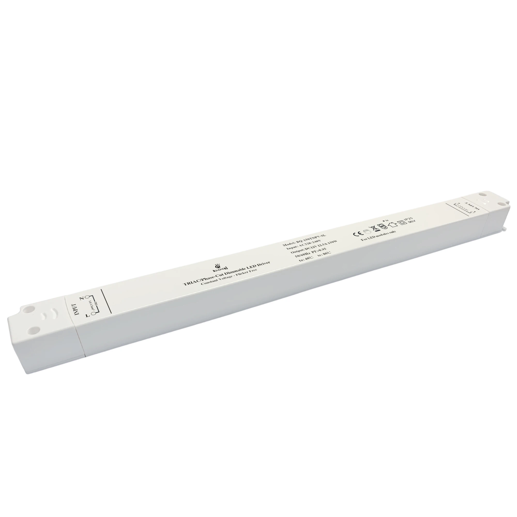 CE RoHS TRIAC And Phase Cut Dimmable LED Driver 150W 12V 12.5A Constant Voltage