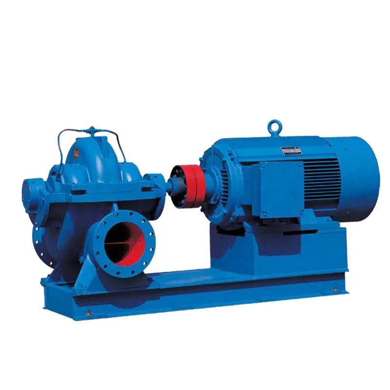 Electric motor horizontal double suction split case water pump