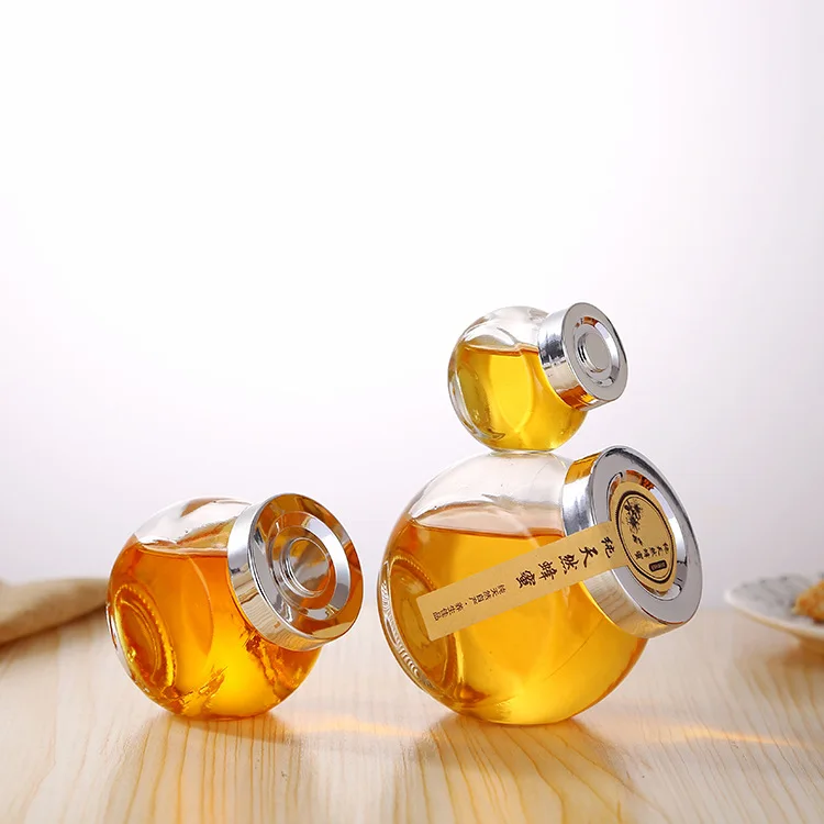 wholesale 180ml Food Storage Container Candy Jam Cookie 380ml Glass Honey Jar