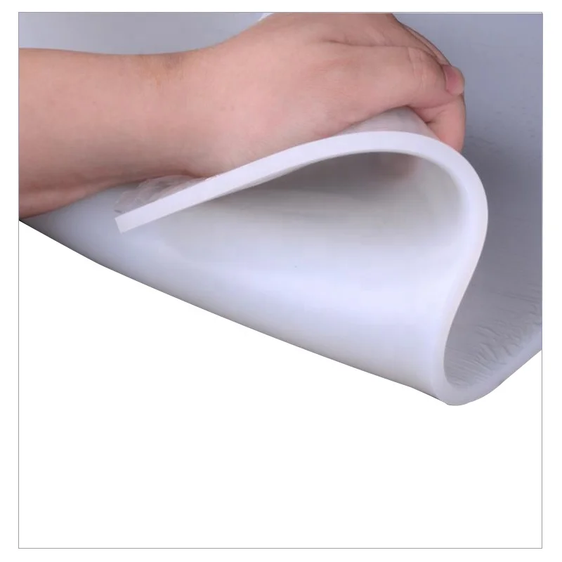 Factory direct supply milky white Custom different thickness heat resistance waterproof flexible glossy silicone rubber sheet