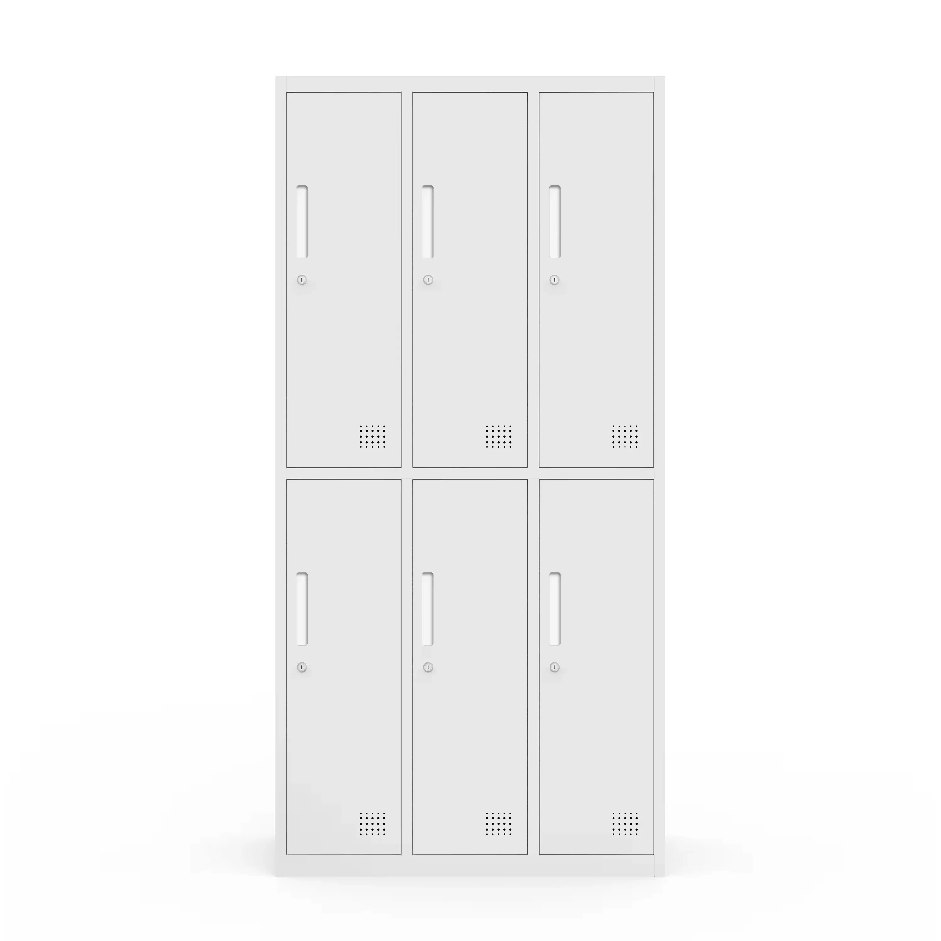 High quality file cabinet Steel Locker Cabinet 6 Door Wardrobe Clothes Storage iron cupboard clothing lockers of office home