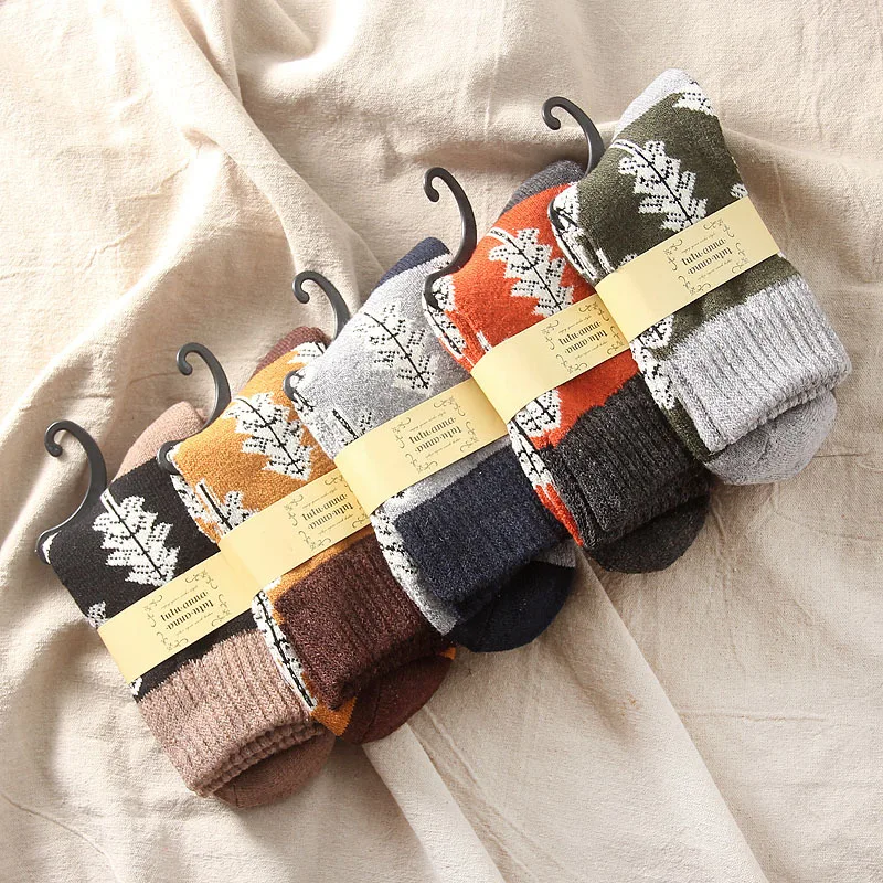 
2021 advanced ladies socks crew wool socks feature stylish patterns and vibrant colors winter socks for women wool 