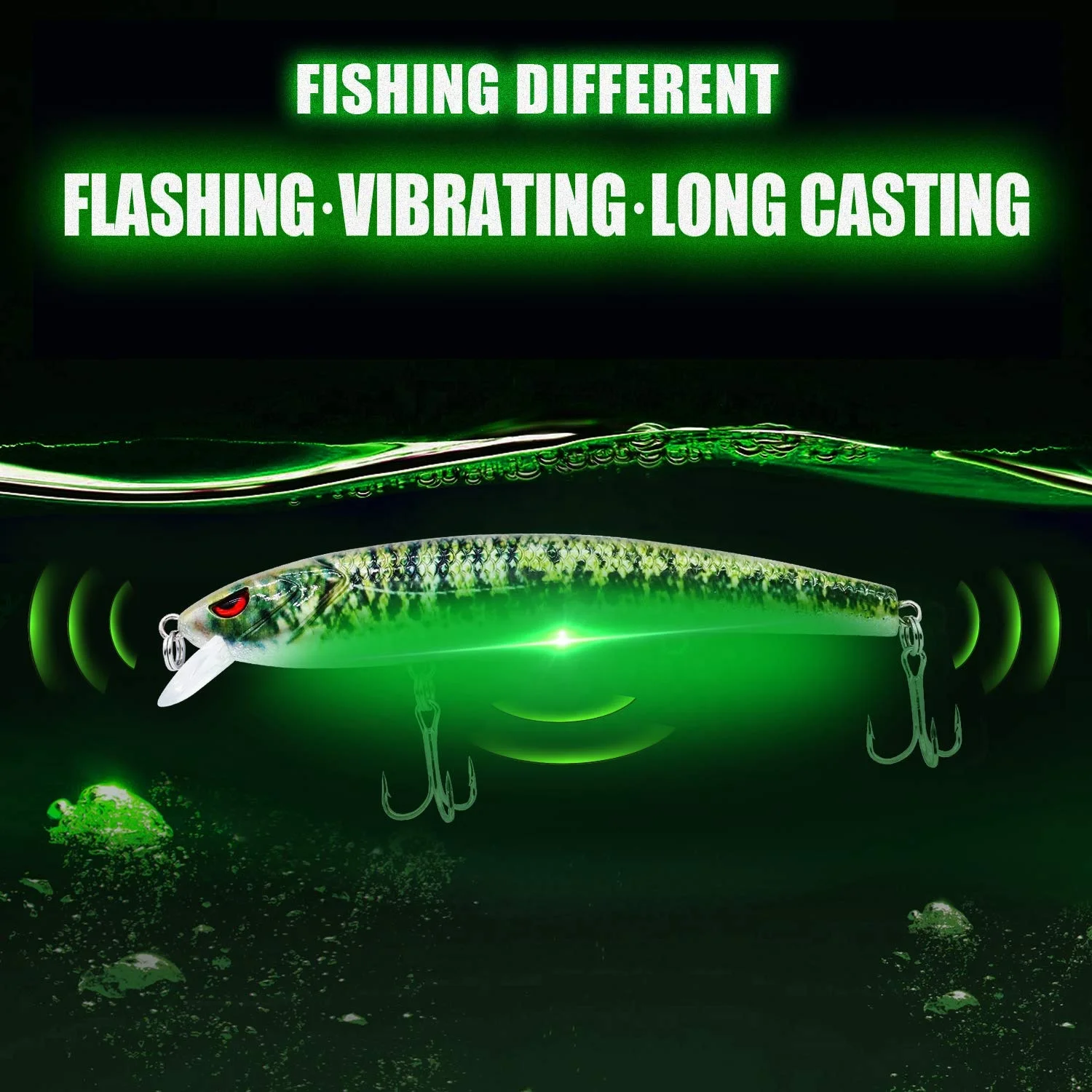 Truscend Amazon Best Seller sunfish tilapia bass hard minnow plastic robotic swimbait fishing bait lures for river