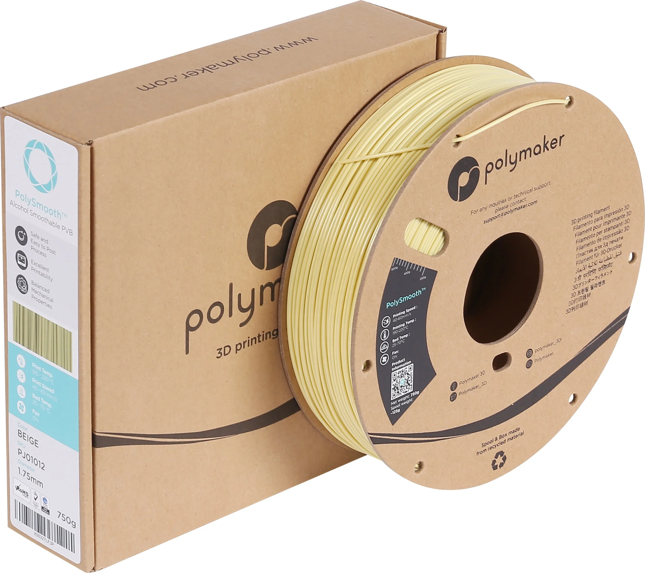 Легкая гладкая Полировочная нить 0,75 кг/1,75 мм/2,85 мм, Полировочная 3D-печать с IPA спиртом