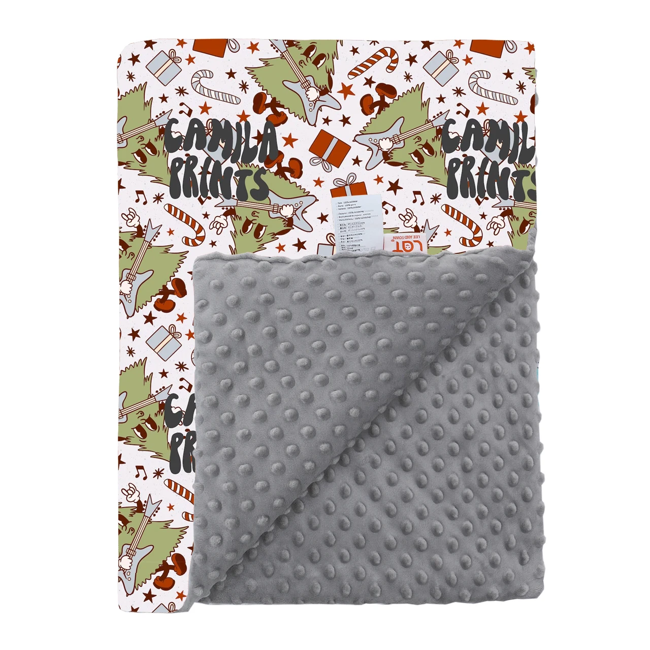 Knitted Baby Rug Crutch Candy Green Monster Custom Kid Carpet Christmas Tree Gift Super Soft Children Blanket