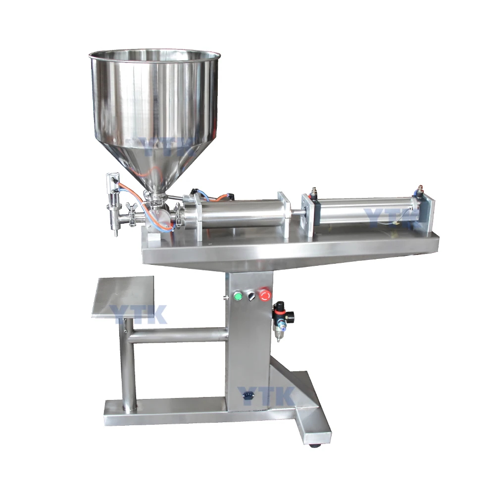 100-5000ml Manufacturing Semi-auto Single Head Bottle Paste Filling Machine For Tomato Sauce Cosmetic  Floor Type Paste Filling