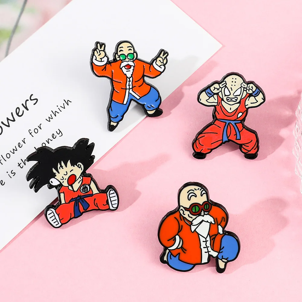 Классический японский аниме Dragon Ball милые Мультяшные металлические эмалированные нагрудные булавки для одежды