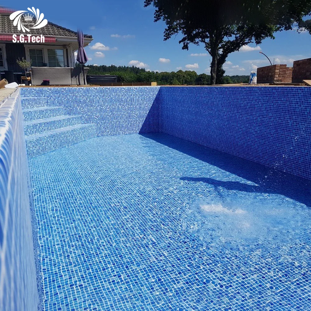 UV Resistant Blue PVC Swimming Pool Plastic Vinyl Liners WATER CROWN Pool Film For Above Ground Pools