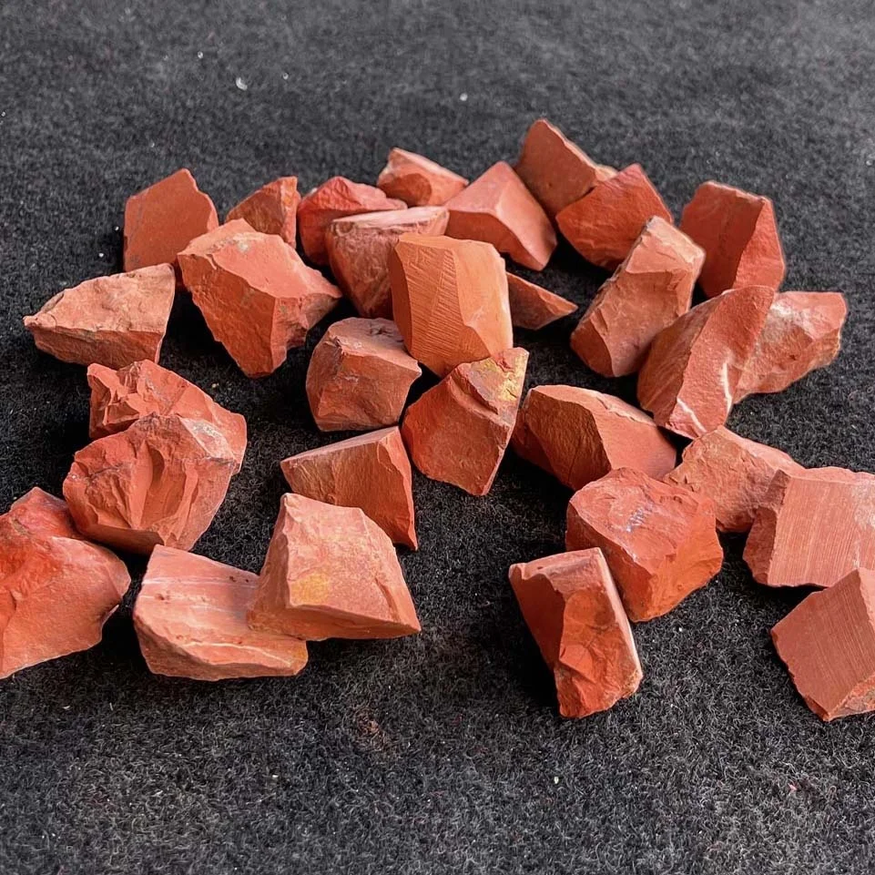 Wholesale Natural Crystal Quartz Raw Gravel Stone Gemstone Red Jasper Rough Stones
