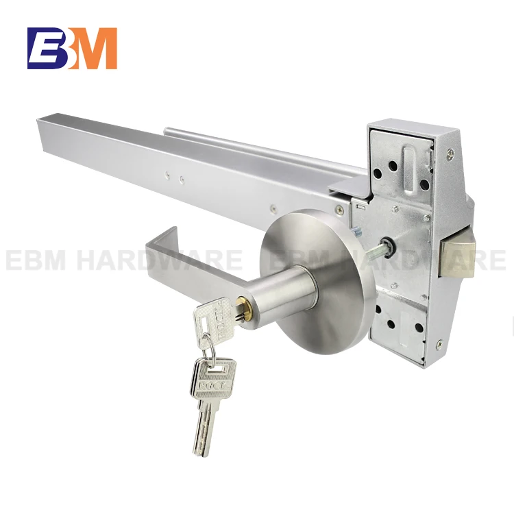 80cm Exit door push bar panic exit device with lever handle Emergency push bar panic lock Fire door anti panic bar
