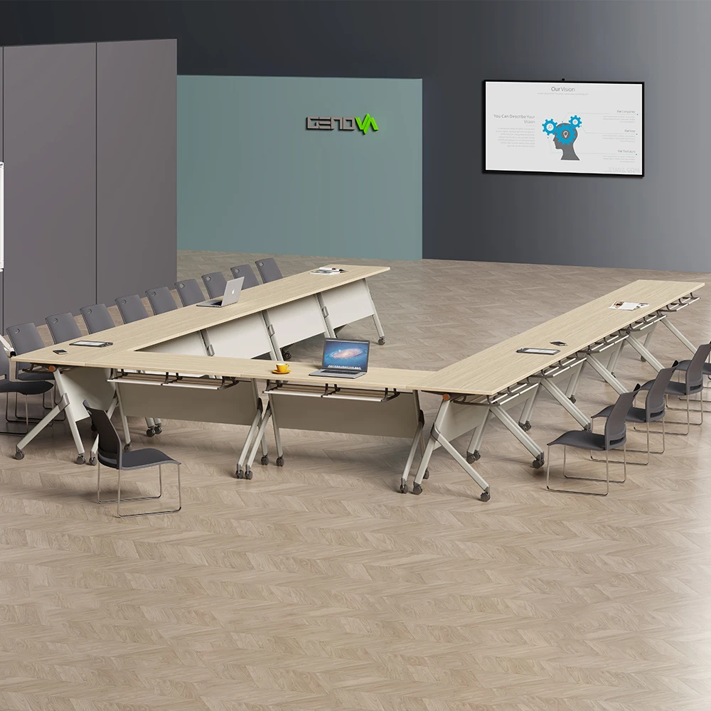 Wholesale office folding desk table furniture mobile folding training table for conference meeting table