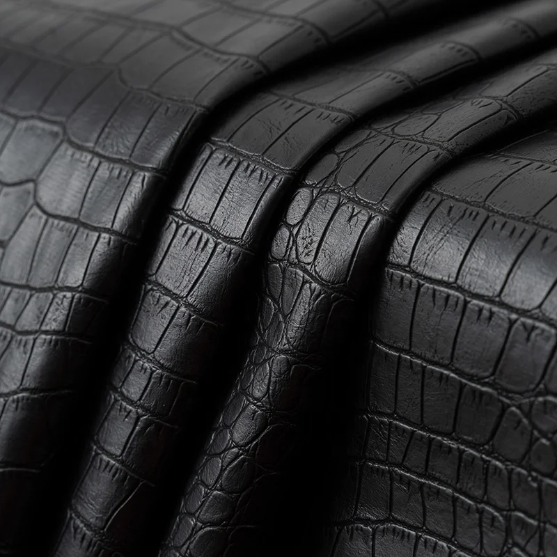 Подложка из искусственной кожи крокодила 0,6 мм, ткань из искусственной кожи крокодила для одежды