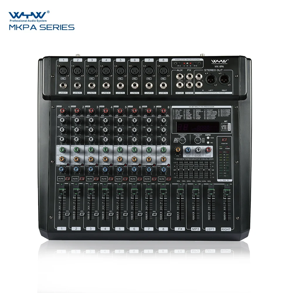 8 channel audio mixer