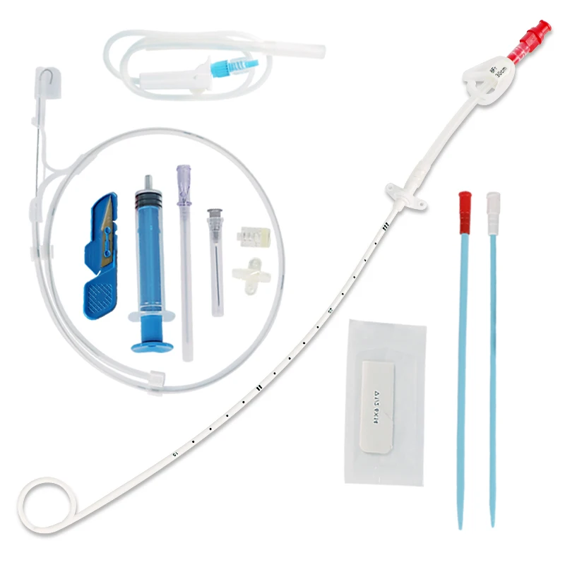 High-Quality Double Lumen Catheter Kit Catheter Bag for Veterinary Hemodialysis Hot Sale Triple Lumen Dialysis Catheter