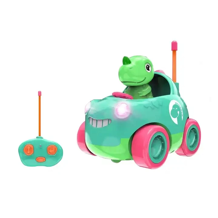 Wholesale rc dinosaur/unicorn/spaceman car toys for kids with sounds and music , cartoon car remote control rc car