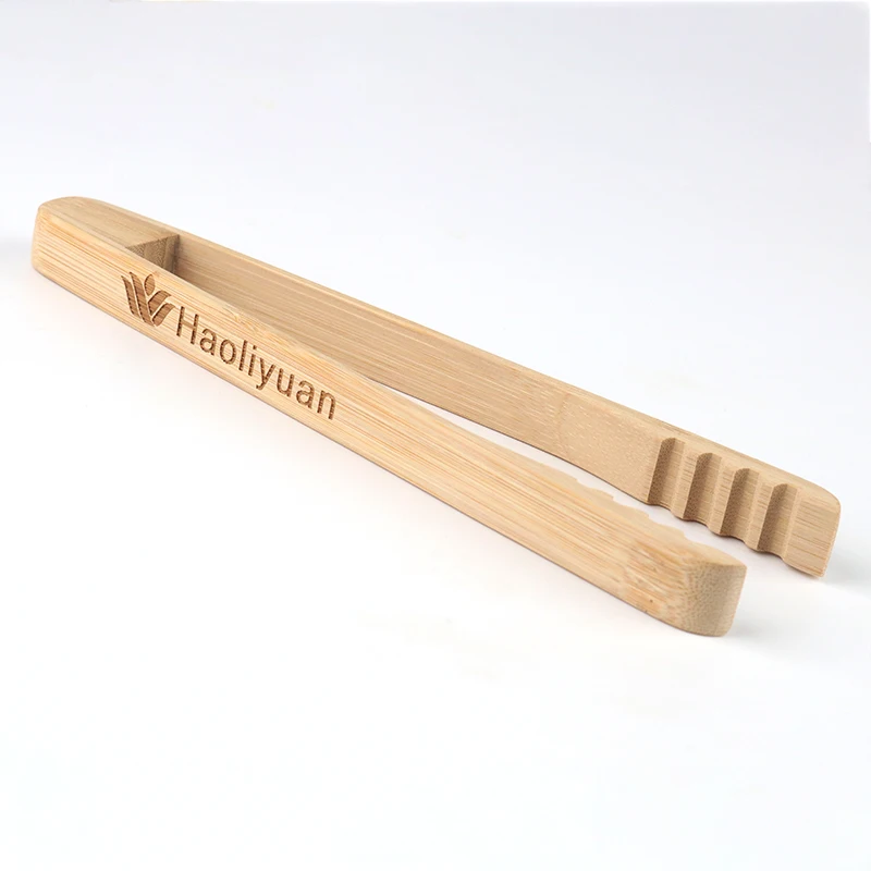 Wholesale Bamboo Wooden Bread Tong,Food Serving Tongs Kitchen Cooking Wooden Tweezers