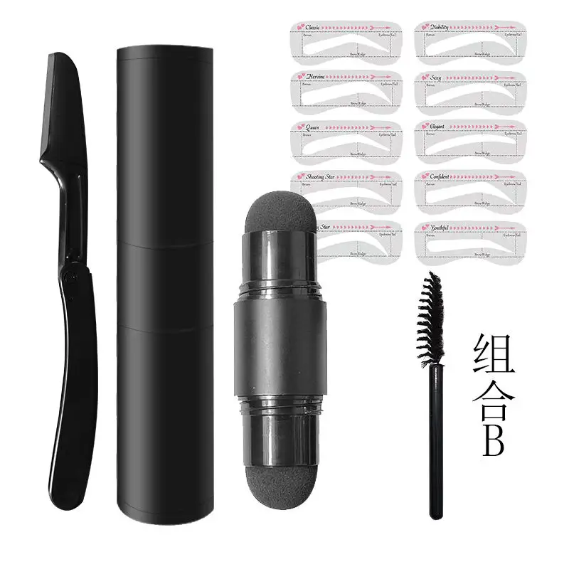 Eyebrow Lamination Kit Custom Makeup Eye Brow Stamp Stencils Custom Makeup Eyebrows Brush