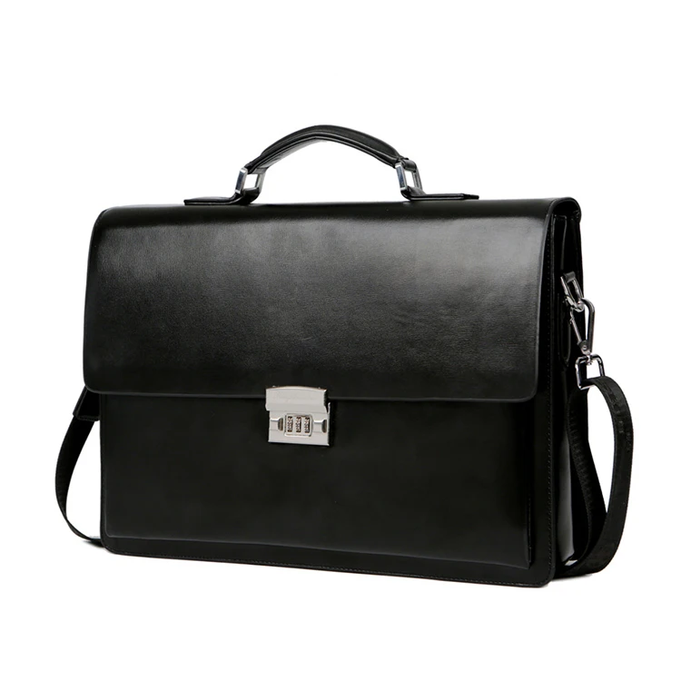 BF017 Wholesale men custom logo laptop shoulder bag pu leather briefcases for lawyers