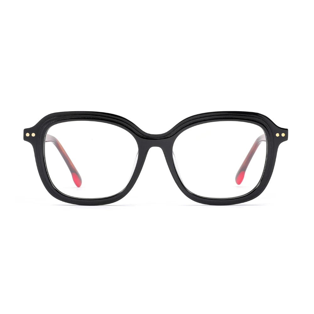 Factory Direct Supply Stylish Square 0 Diopter Prescription Myopia Frames Acetate Spectacle Eyewear Optical Glasses Frames
