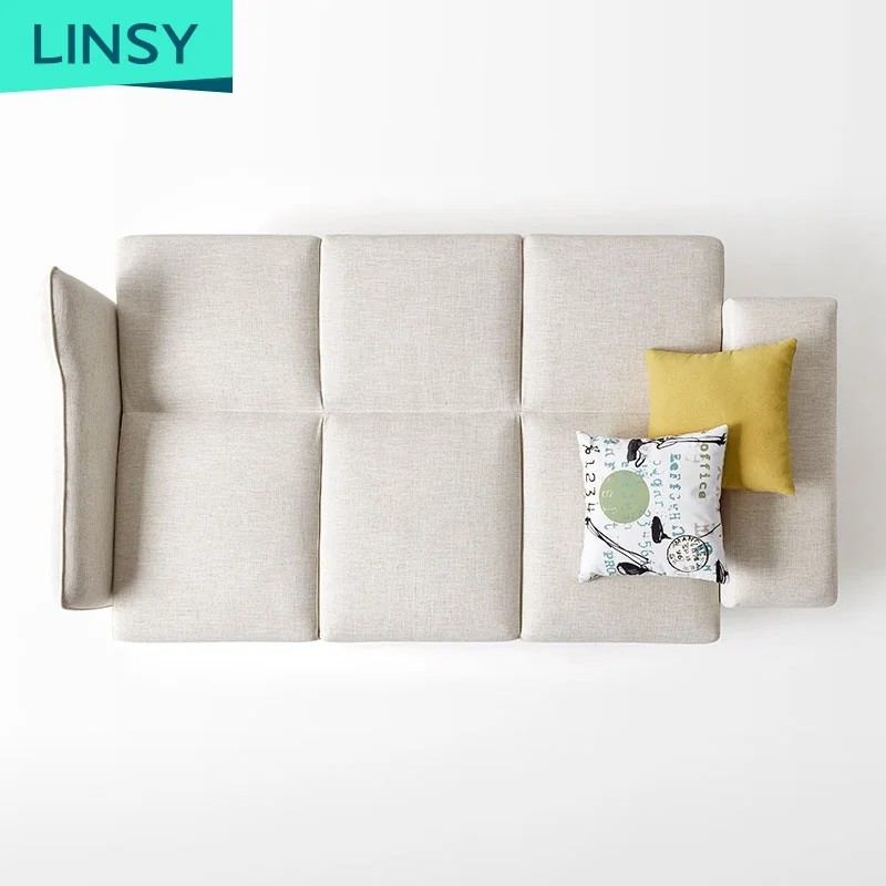 Simple modern living room three seats storage sofa bed combination small apartment furniture