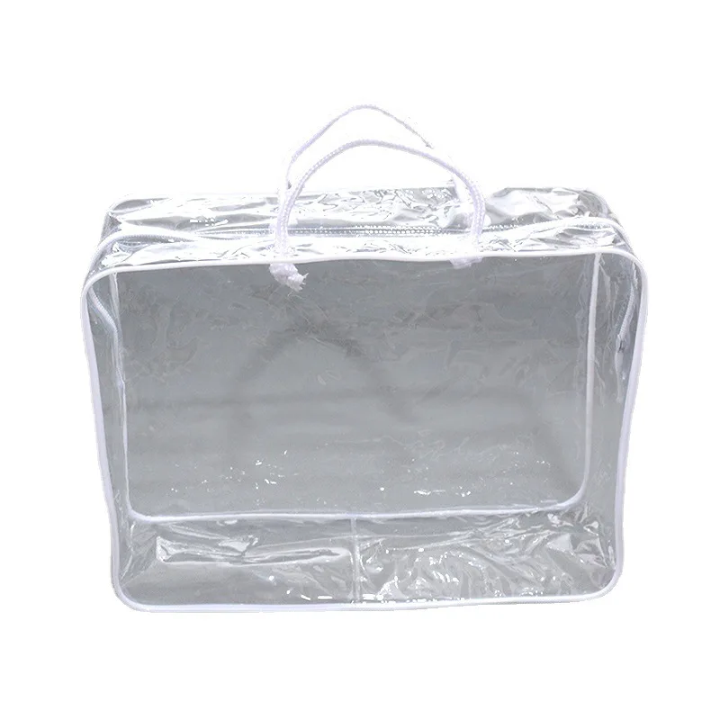 Factory wholesale transparent environmentally friendly PVC storage packaging bags quilts plastic blankets PVC zipper bag