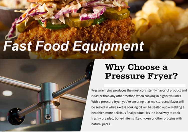 Automatic Electric Pressure Fryer Pollo Freidora a presion Broaster Freidora