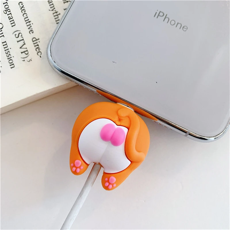 Милая голова принцессы мягкий ПВХ для мобильного телефона USB-кабель зарядки защита кабеля недорогие рекламные подарки
