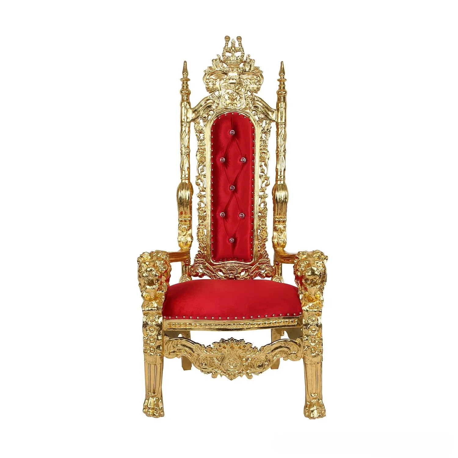 Royal Furniture Gold Metal Design King Throne Sofa Chair for Living Room Apartment Hospital Villa Event or Bar Use