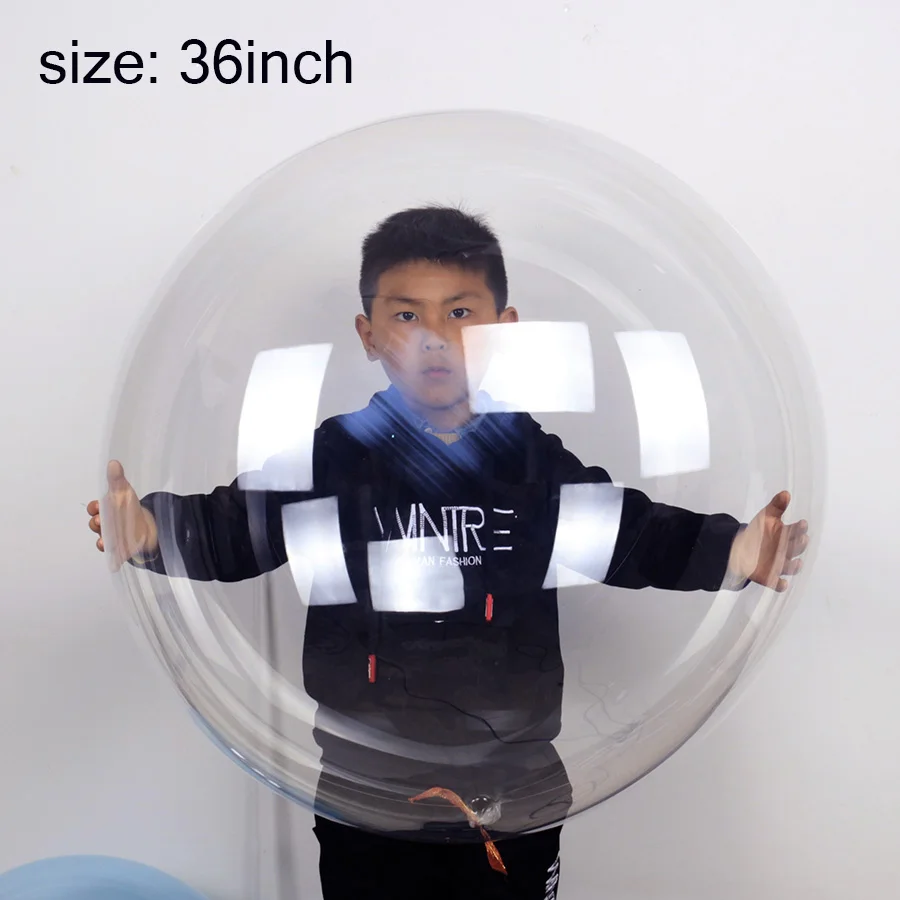 China Wholesale 36inch Colorful TPU Balloons Clear Transparent Deco Bubble Balloon